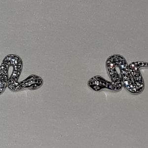 Sterling 'Snake' Stud Earrings